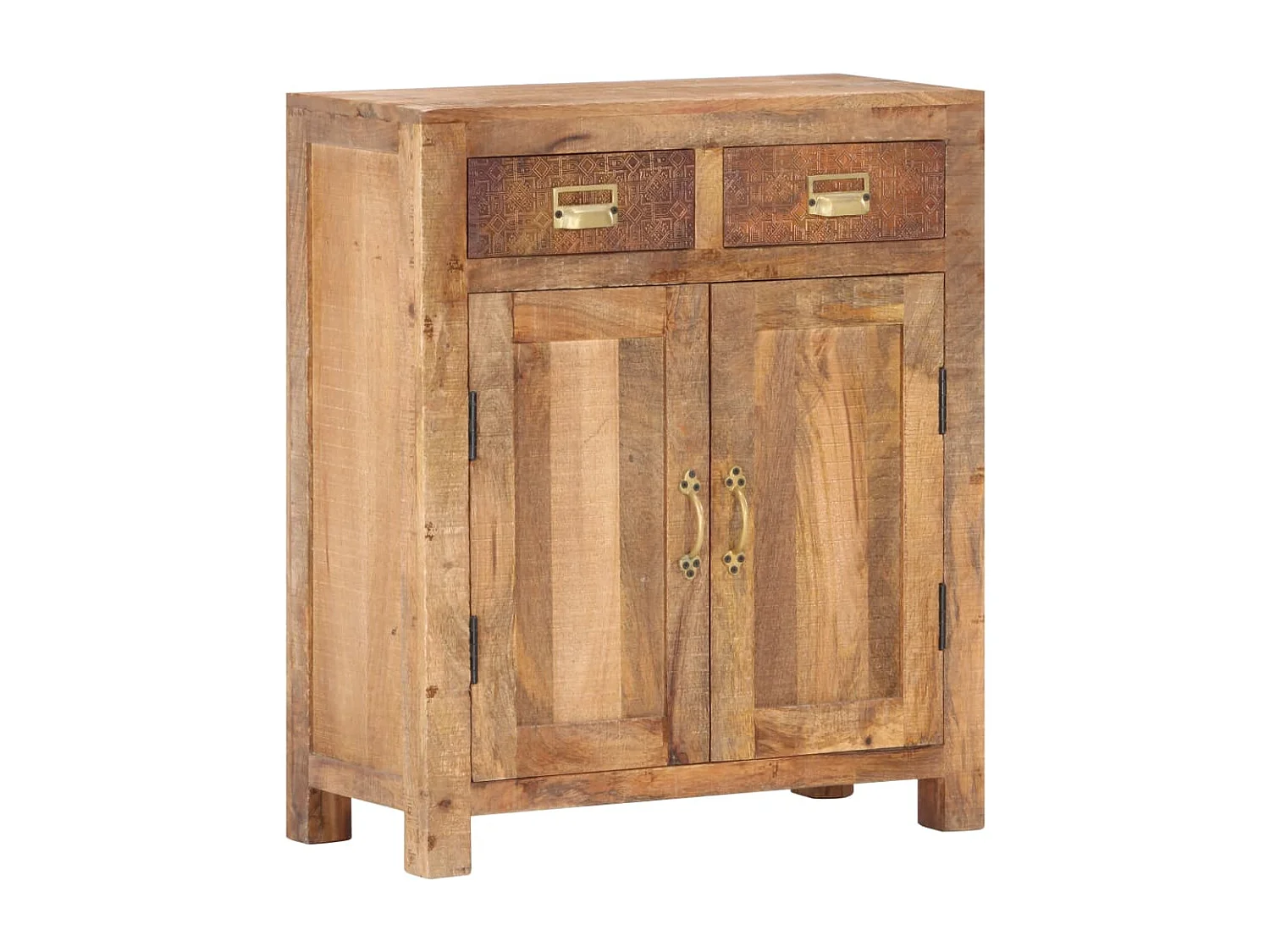 Aparador 65x30x75 cm madeira de mangueira maciça e áspera