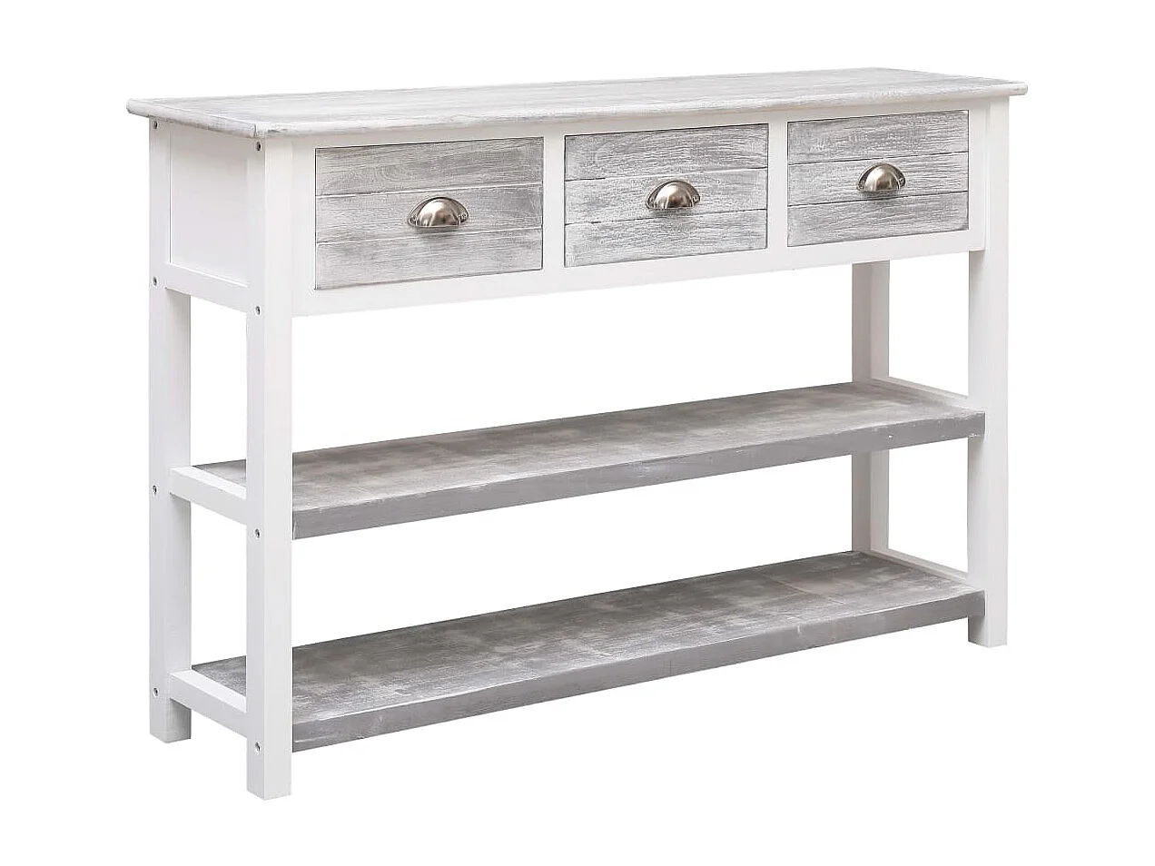 Buffet Antique Gris 115x30x76 cm Bois