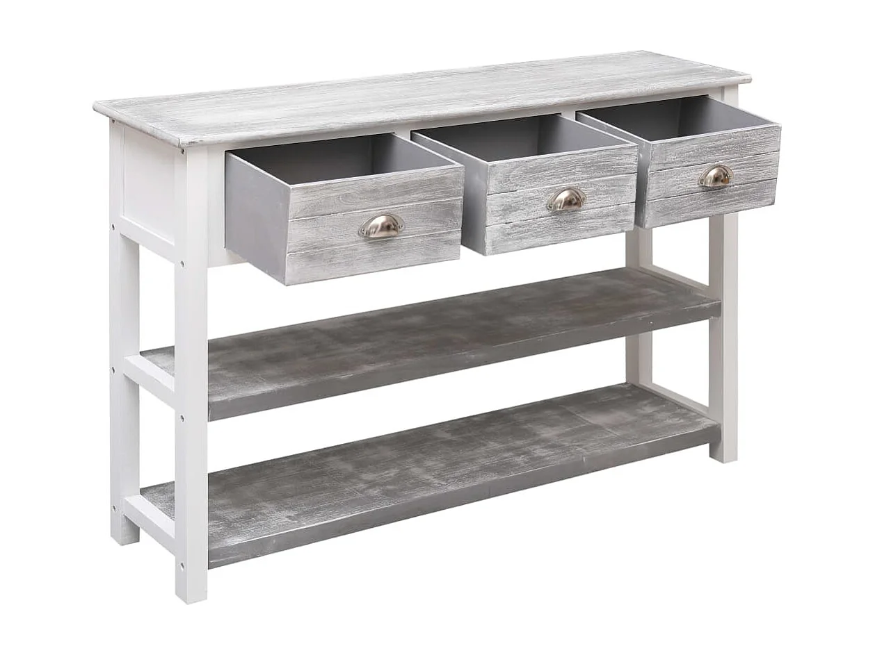 Buffet Antique Gris 115x30x76 cm Bois