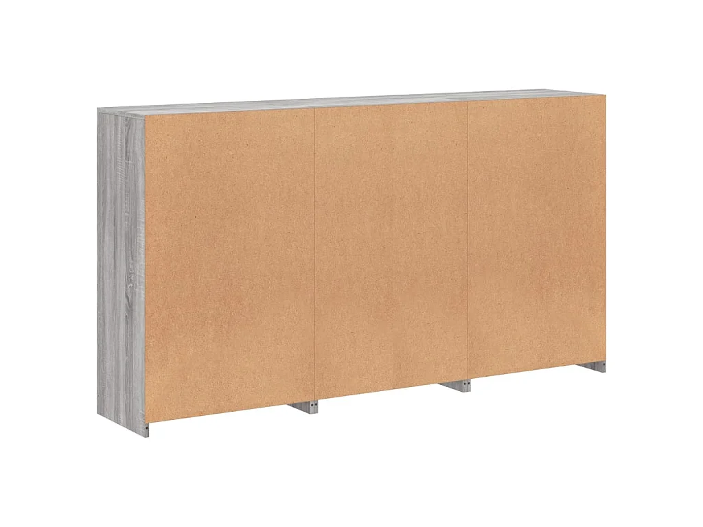 Dressoir met LED-verlichting 181,5x37x100 cm grijs sonoma eiken