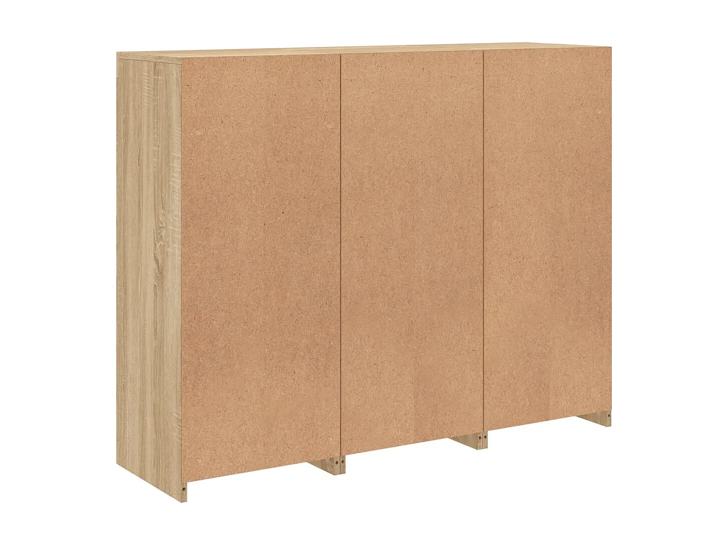 Buffets avec lumières LED 3 pcs chêne sonoma bois d'ingénierie