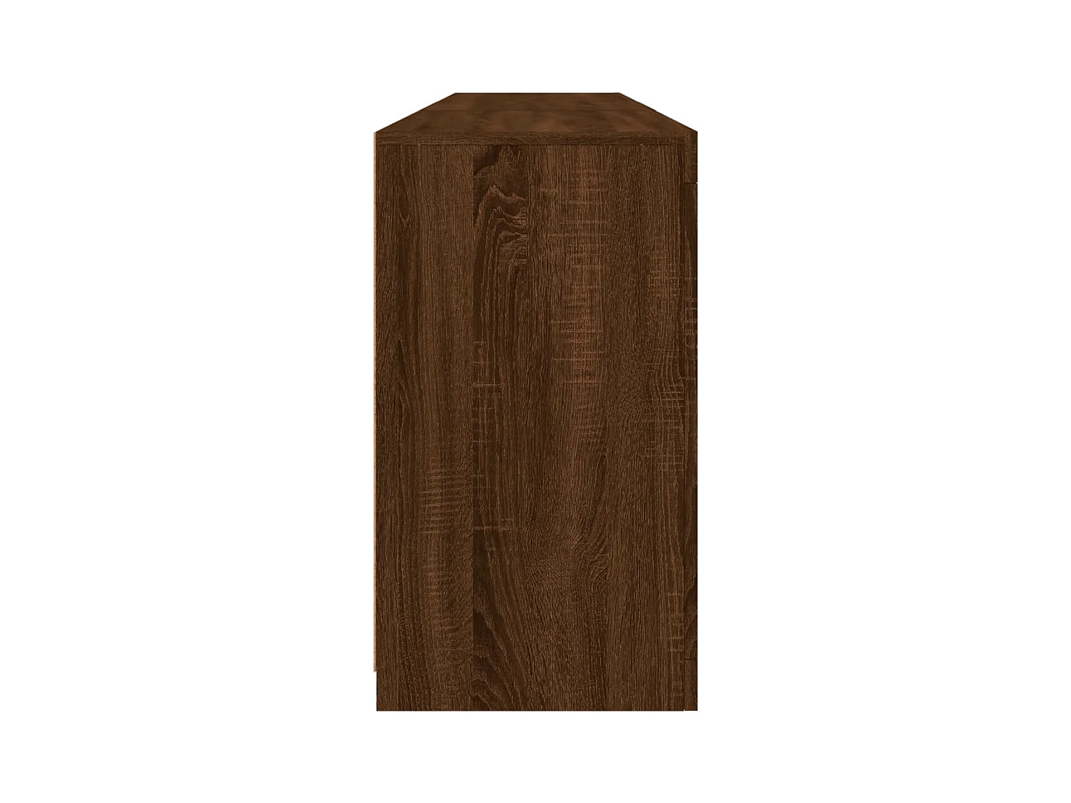 Credenza con Luci LED Rovere Marrone 162x37x67 cm