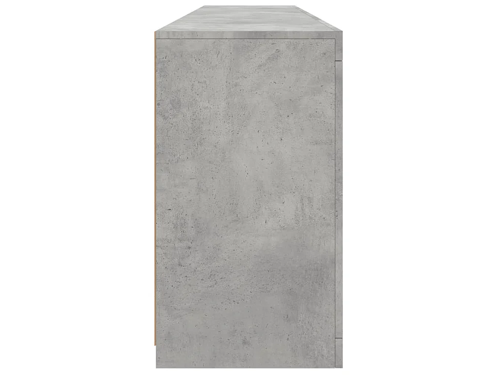 Dressoir met LED-verlichting 181,5x37x67 cm betongrijs