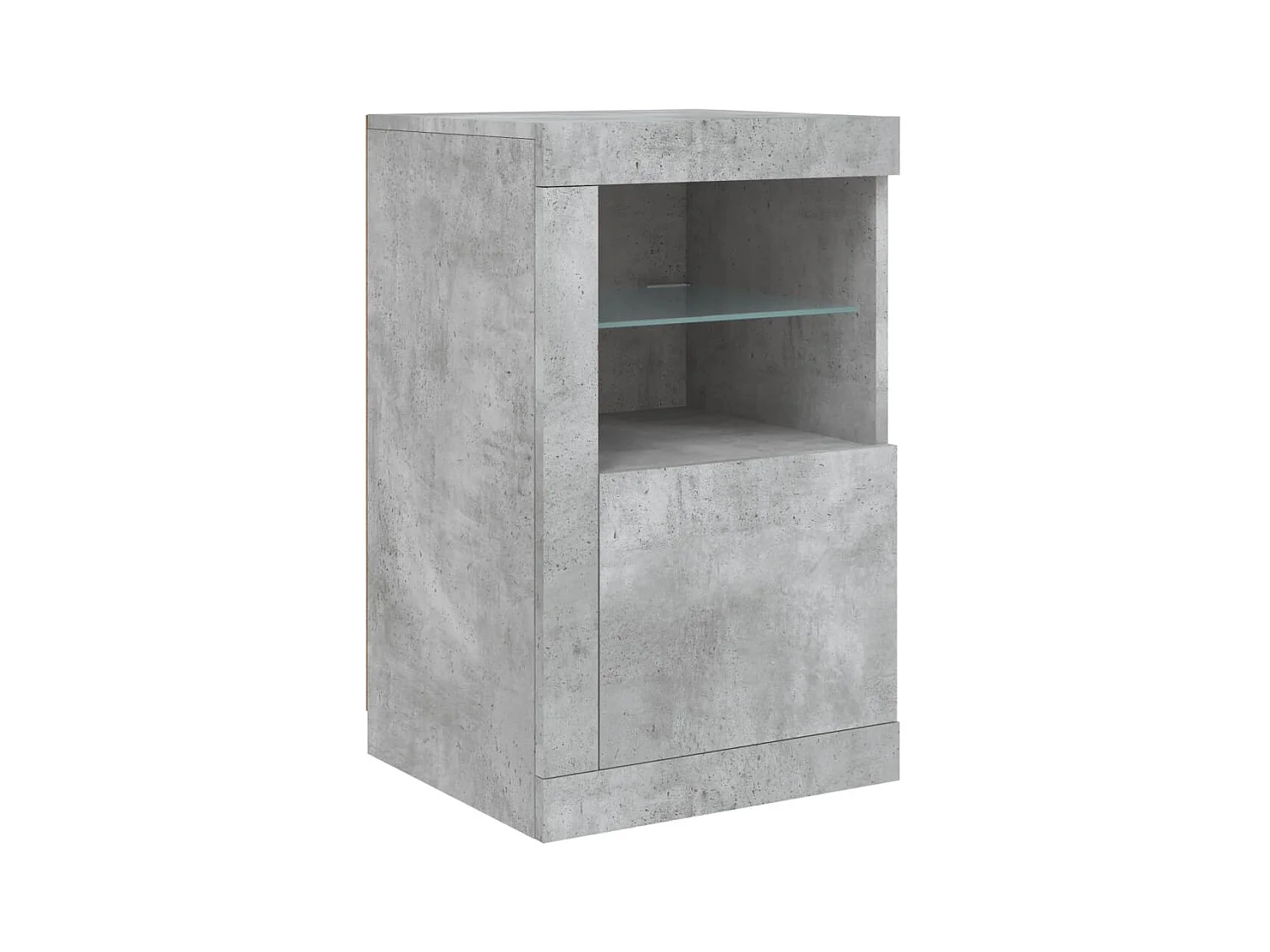 Dressoir met LED-verlichting 163x37x67 cm betongrijs