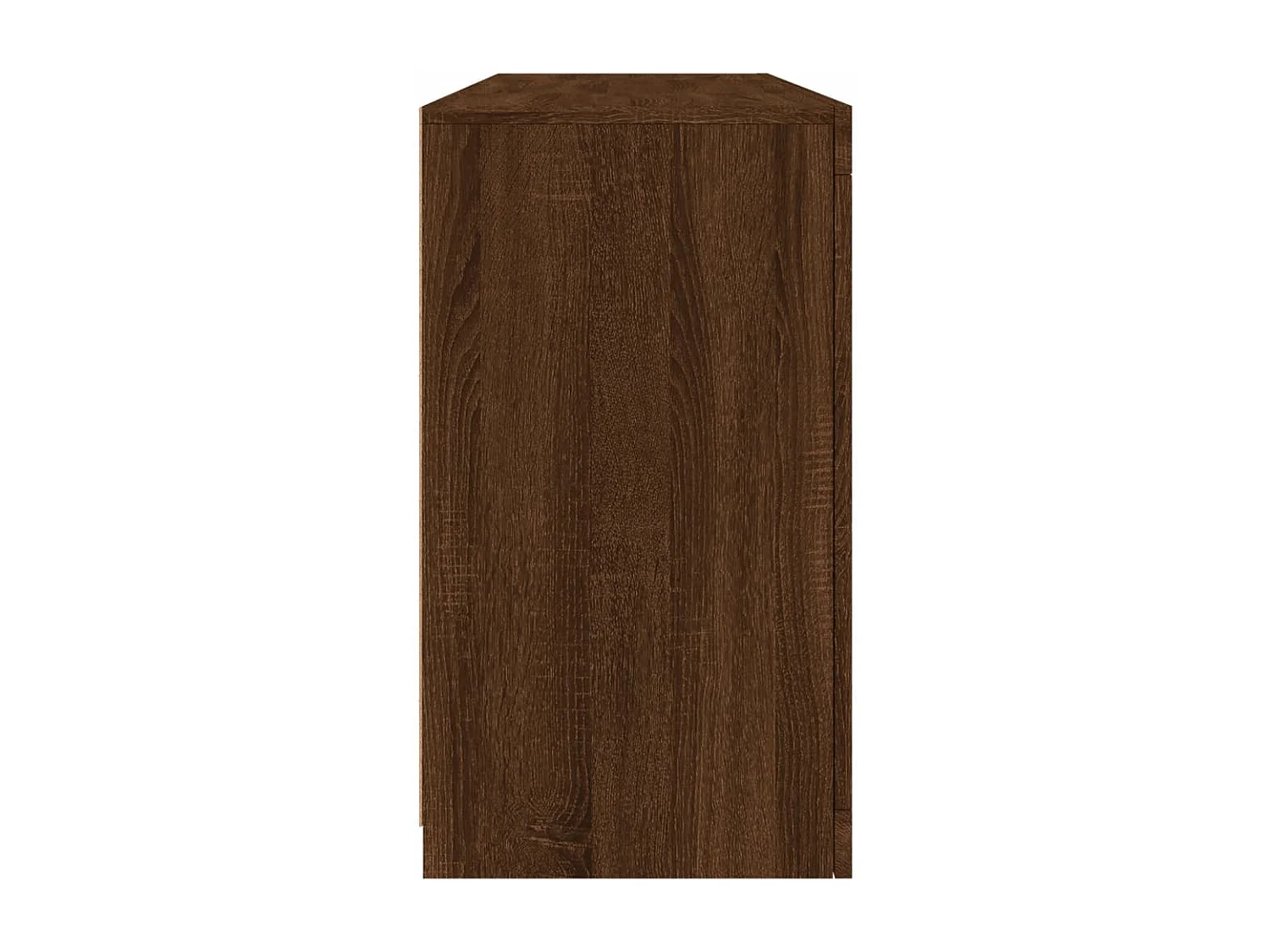 Buffet avec lumières LED chêne marron 142,5x37x67 cm