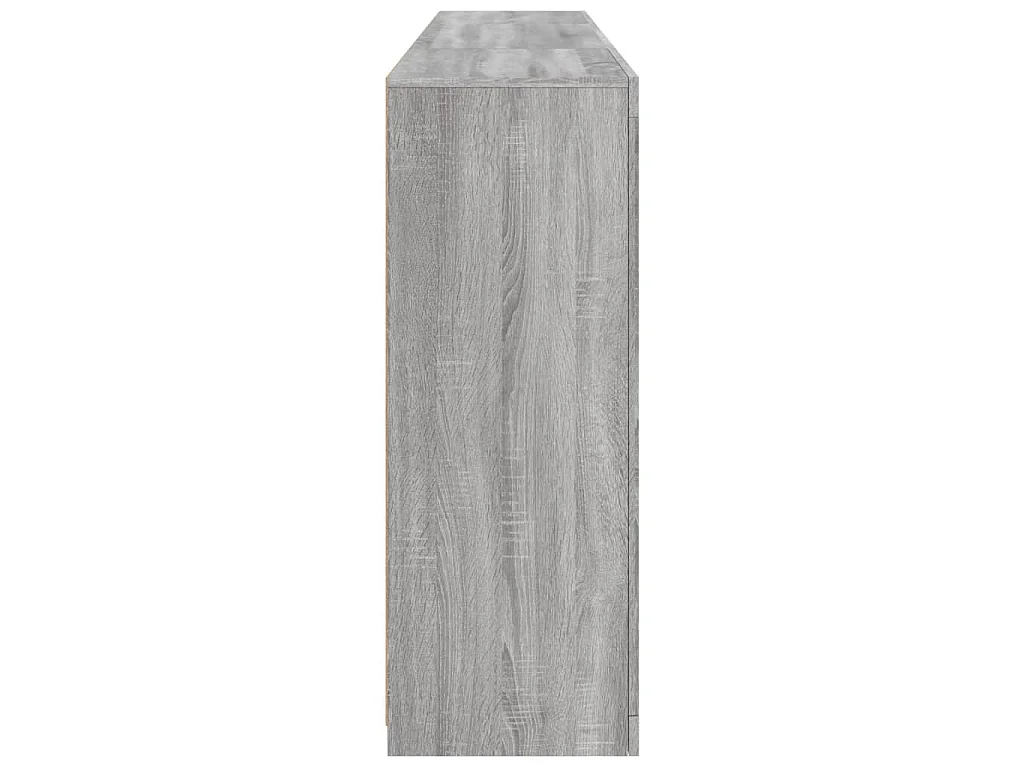 Buffet avec lumières LED sonoma gris 202x37x100 cm