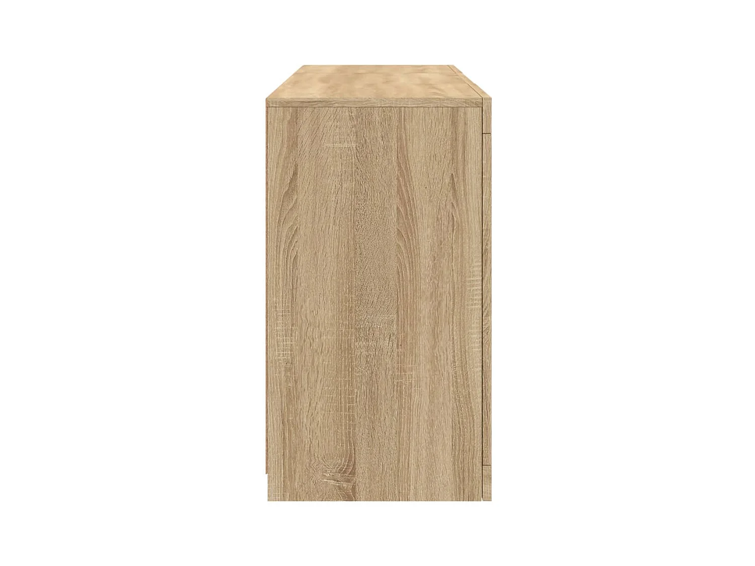 Buffet avec lumières LED chêne sonoma 123x37x67 cm