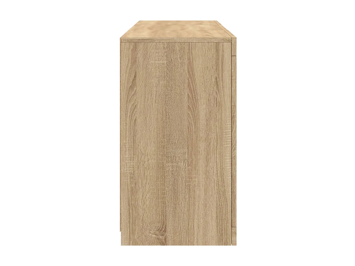 Buffet avec lumières LED chêne sonoma 123x37x67 cm