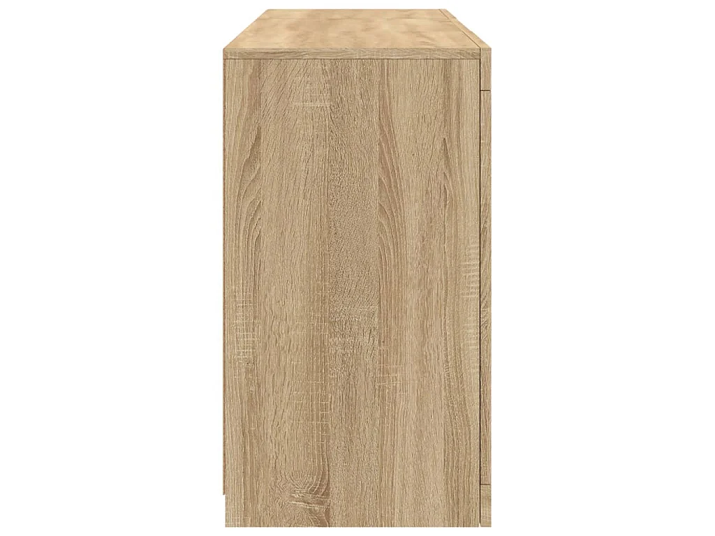 Buffet avec lumières LED chêne sonoma 123x37x67 cm