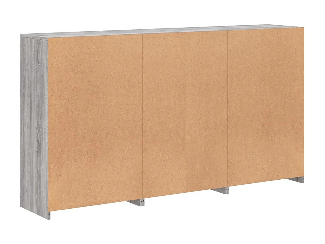 Sideboard mit LED-Leuchten Grau Sonoma 181,5x37x100 cm