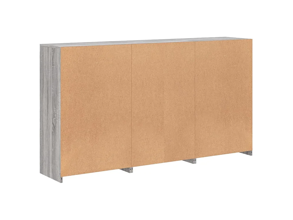 Dressoir met LED-verlichting 181,5x37x100 cm grijs sonoma eiken