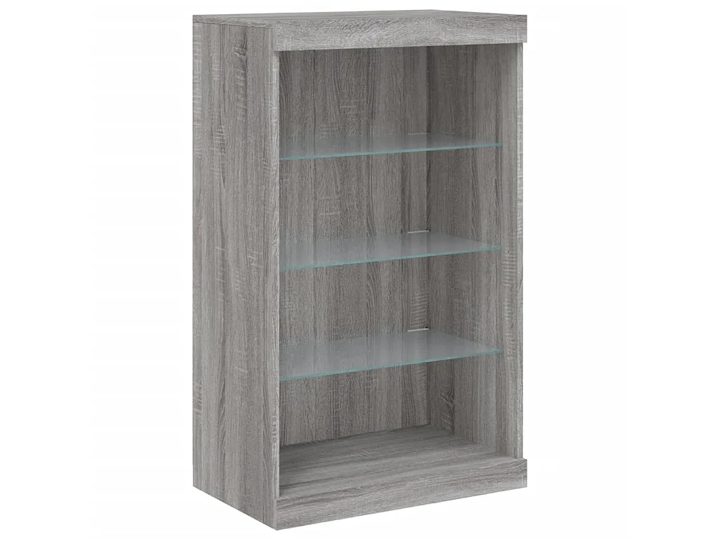 Dressoir met LED-verlichting 181,5x37x100 cm grijs sonoma eiken
