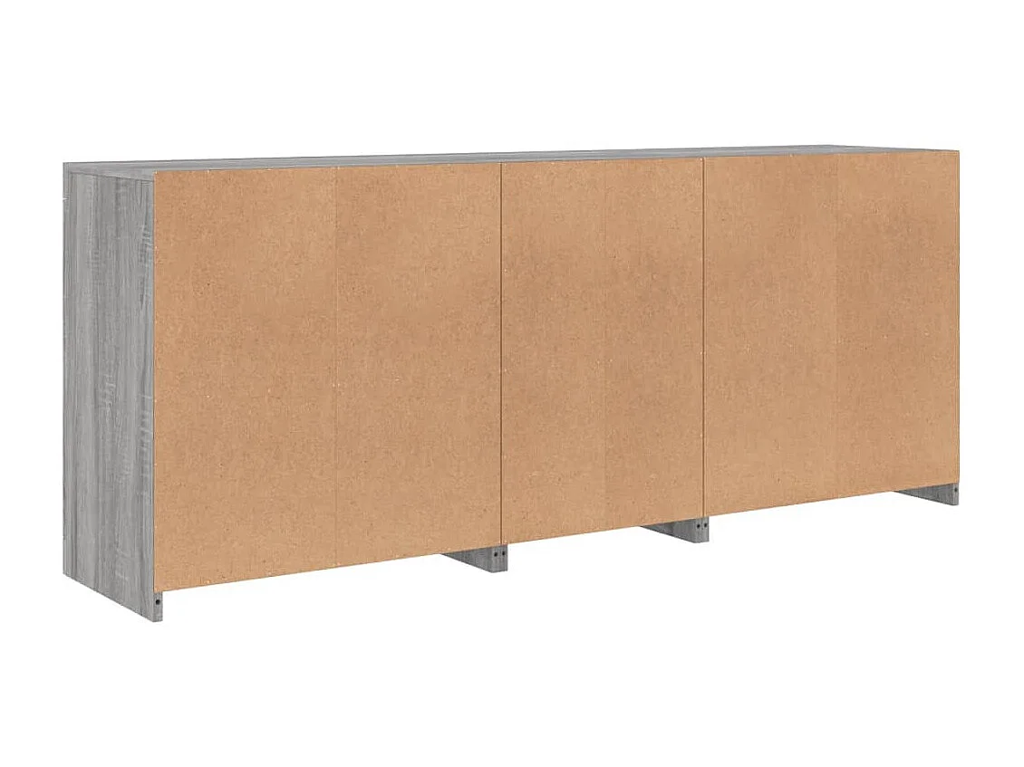 Sideboard mit LED-Leuchten Grau Sonoma 162x37x67 cm