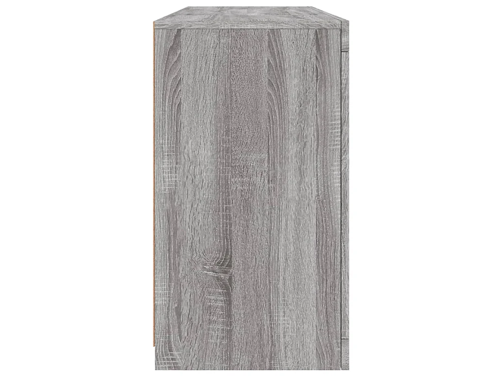 Sideboard mit LED-Leuchten Grau Sonoma 142,5x37x67 cm