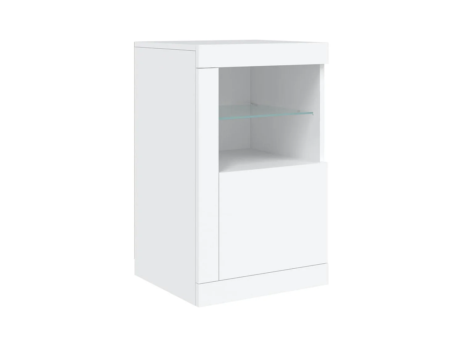 Buffet avec lumières LED blanc 142,5x37x67 cm