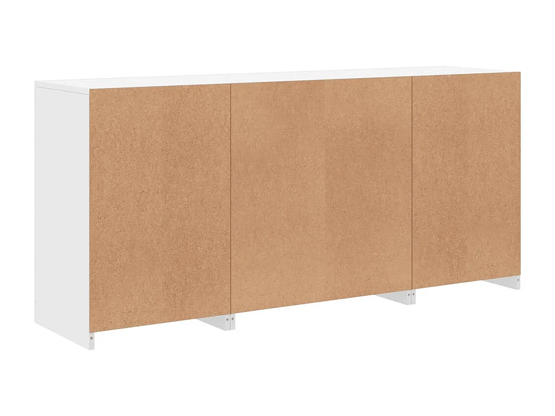 Dressoir met LED-verlichting 142,5x37x67 cm wit