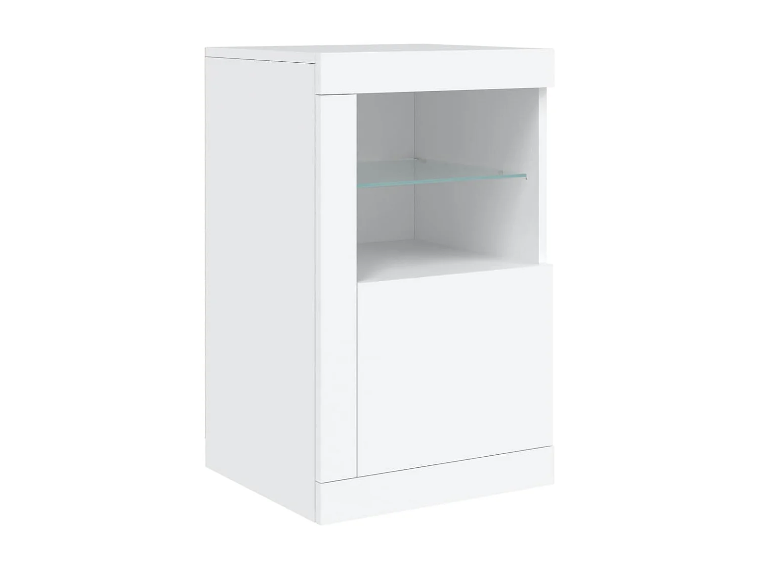 Dressoir met LED-verlichting 142,5x37x67 cm wit