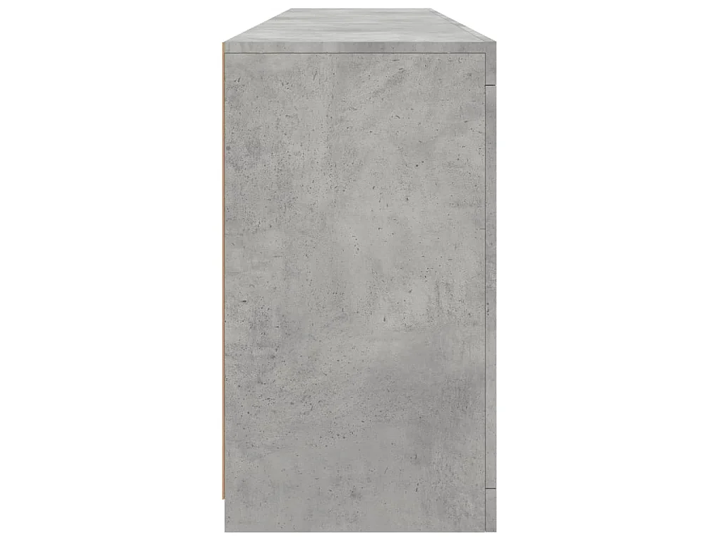 Aparador com luzes LED 162x37x67 cm cinzento cimento