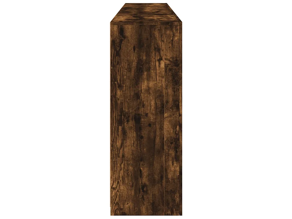Buffet avec lumières LED chêne fumé 202x37x100 cm