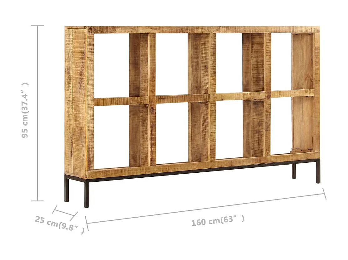 Credenza 160x25x95 cm in Legno Massello di Mango
