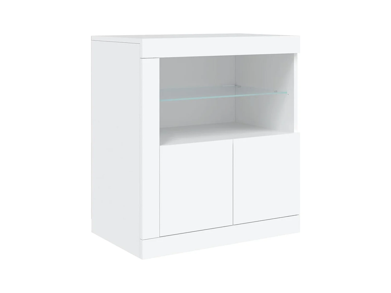 Dressoir met LED-verlichting 181,5x37x67 cm wit