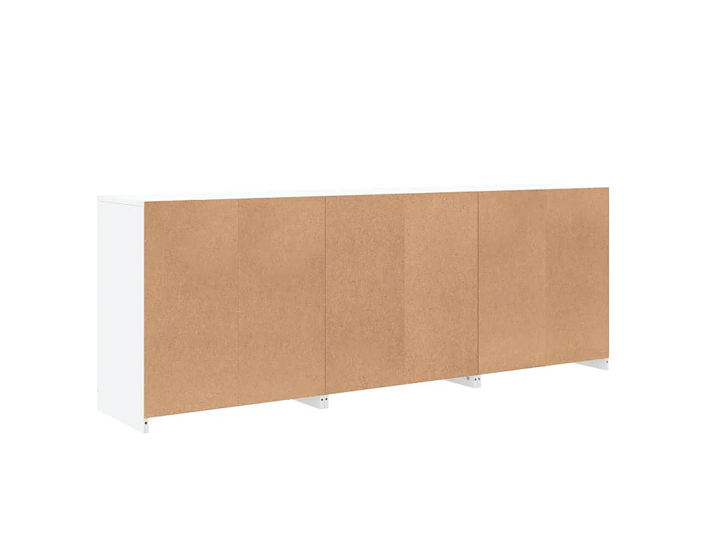 Dressoir met LED-verlichting 181,5x37x67 cm wit