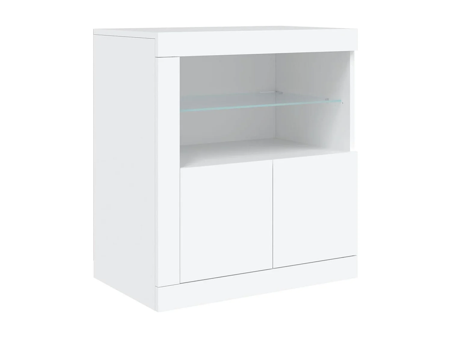 Dressoir met LED-verlichting 181,5x37x67 cm wit