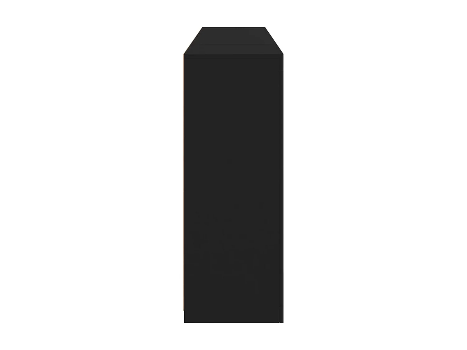 Aparadores c/ luzes LED 3 pcs derivados de madeira preto