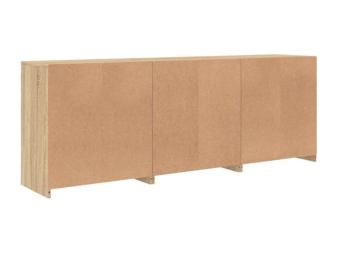 Buffet avec lumières LED chêne sonoma 181,5x37x67 cm