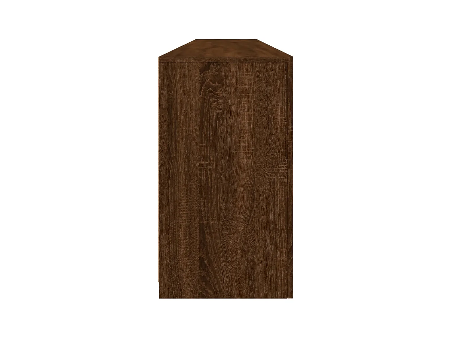 Buffet avec lumières LED chêne marron 202x37x67 cm