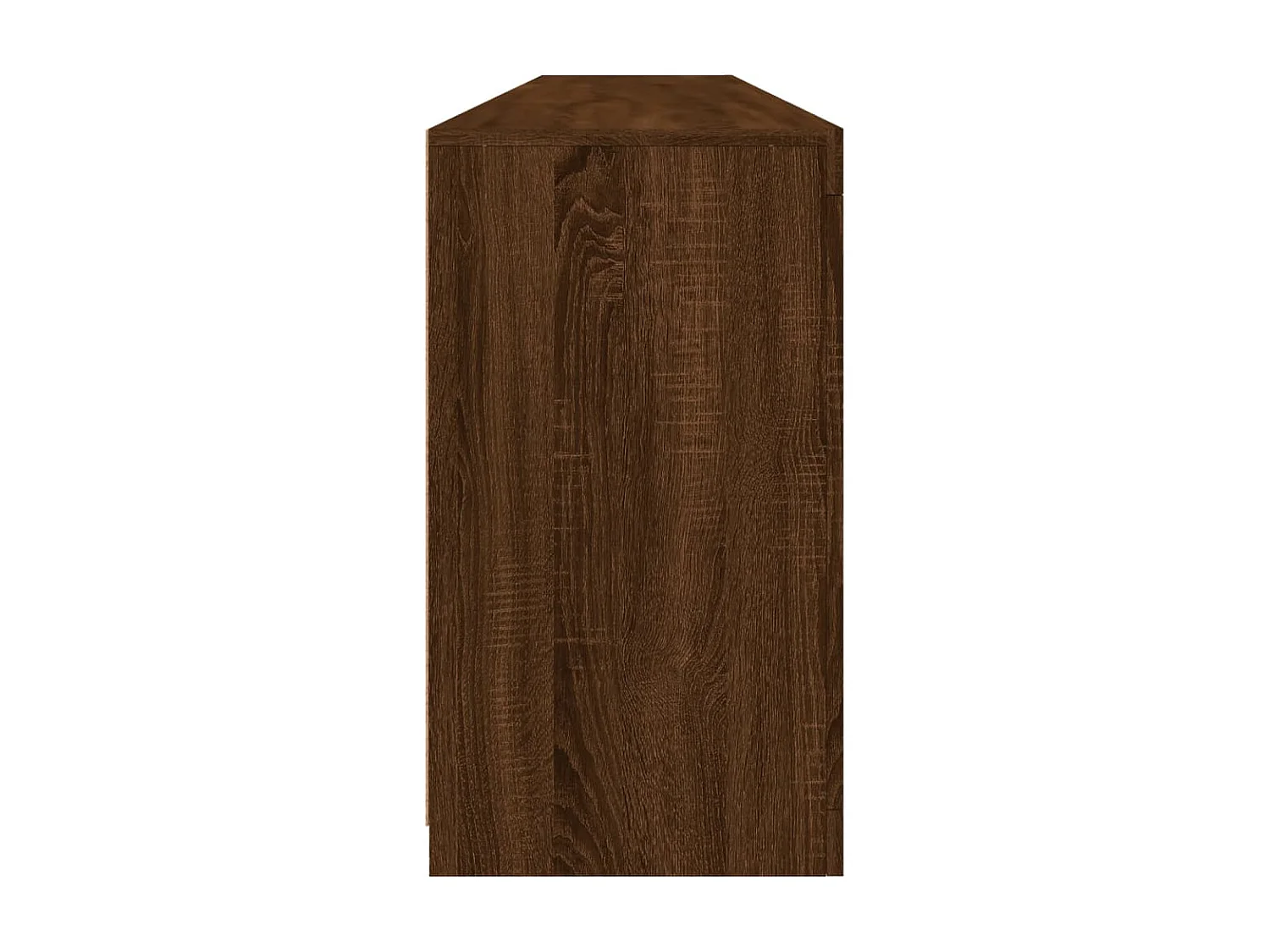 Credenza con Luci LED Rovere Marrone 202x37x67 cm