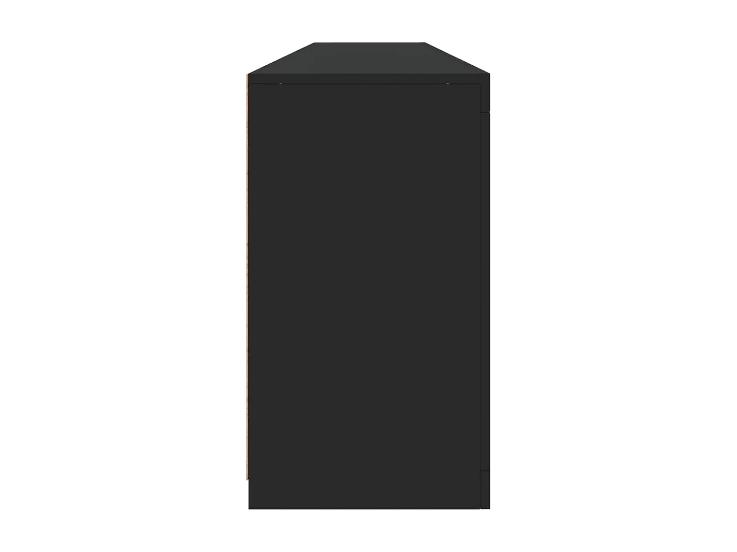 Aparador com luzes LED 202x37x67 cm preto