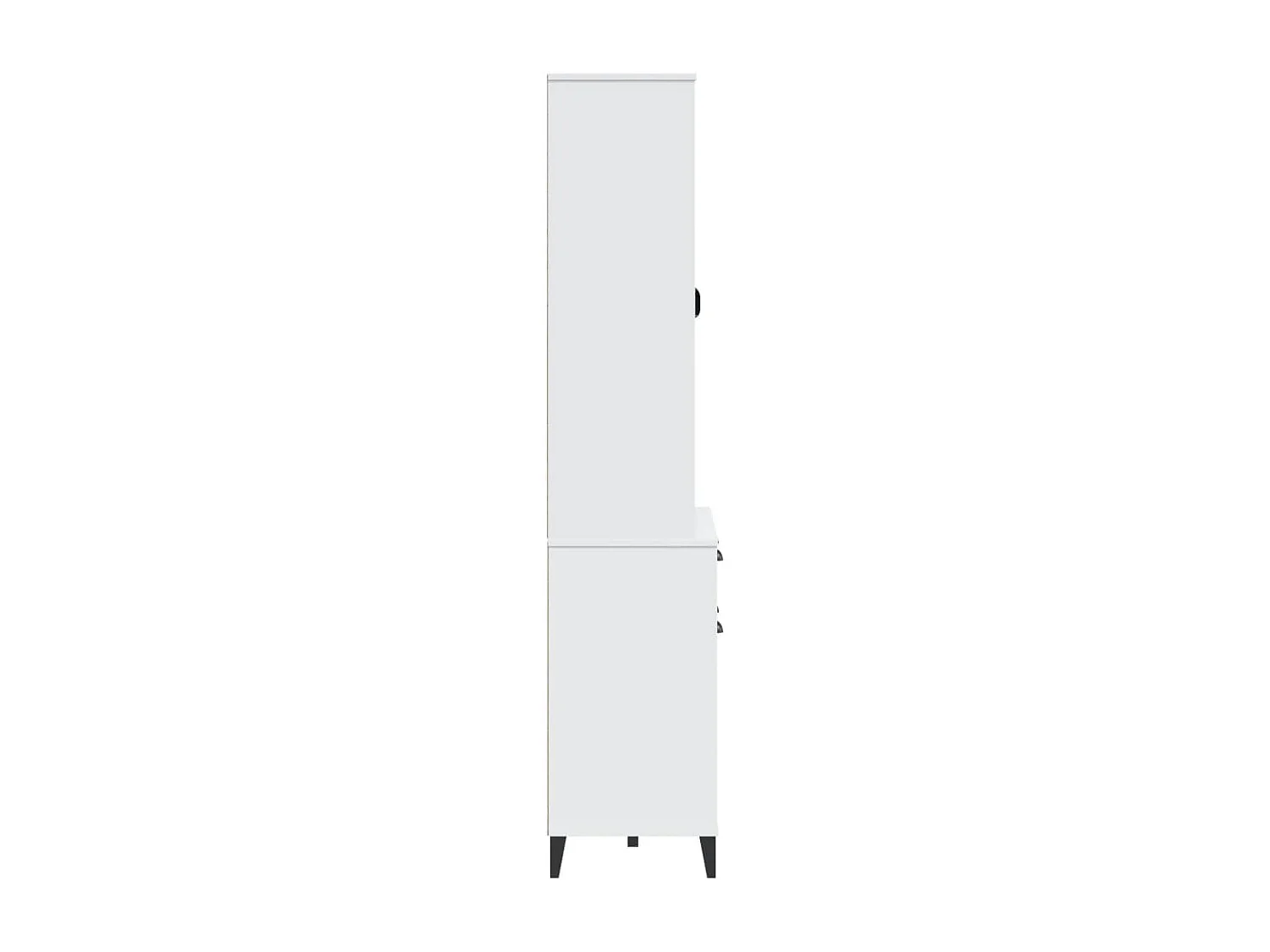 Credenza VIKEN Bianca 80x40x190 cm in Legno Massello di Pino