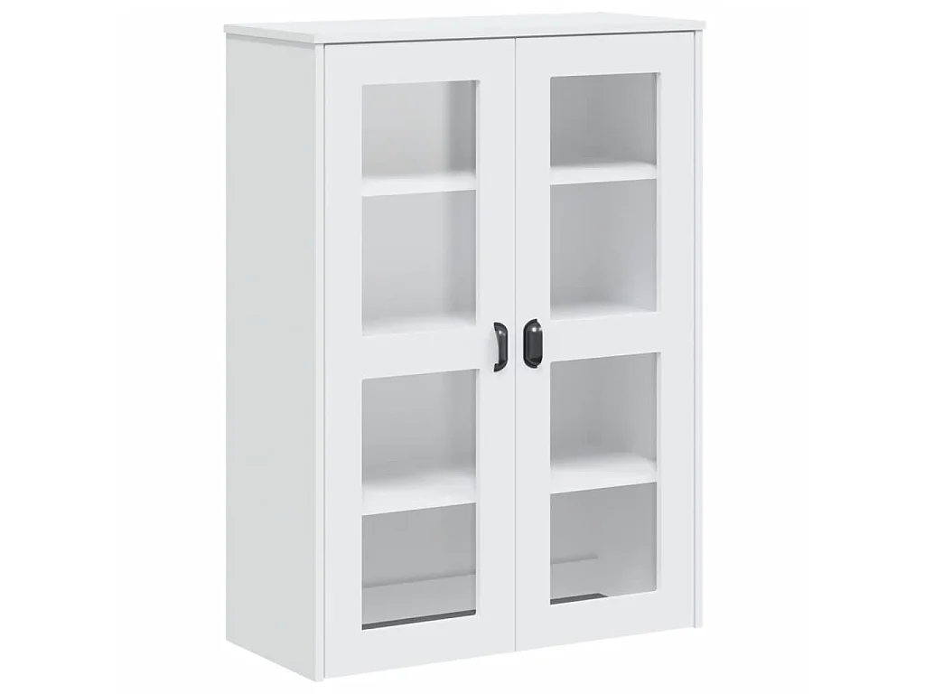 Aparador alto VIKEN madera maciza de pino blanco 80x40x190 cm