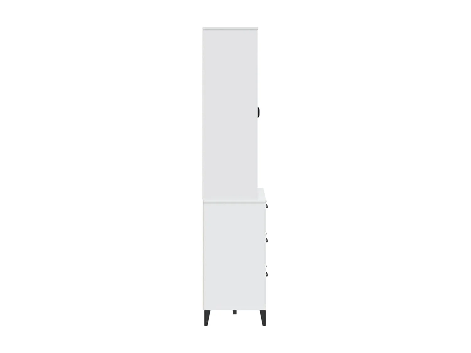 Buffet VIKEN blanc 80x40x190 cm bois massif de pin