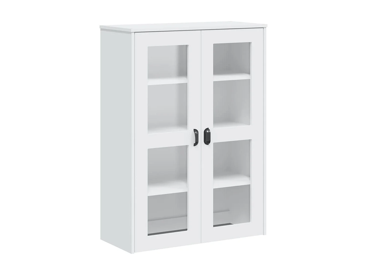 Buffet VIKEN blanc 80x40x190 cm bois massif de pin