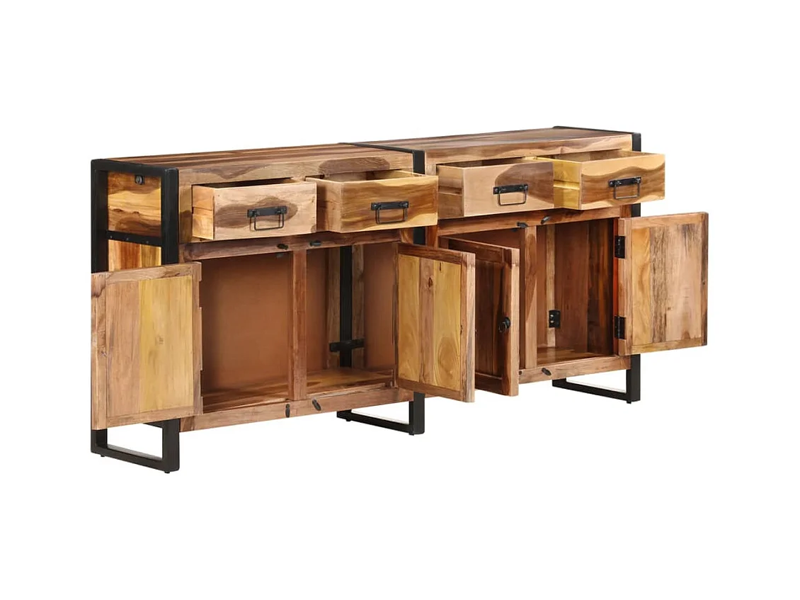 Buffet 172x35x80 cm Bois d'acacia solide avec finition miel