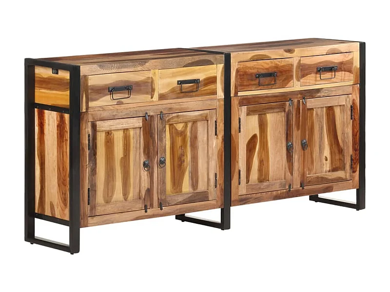 Sideboard 172x35x80 cm Massivholz Akazie Honigfarben