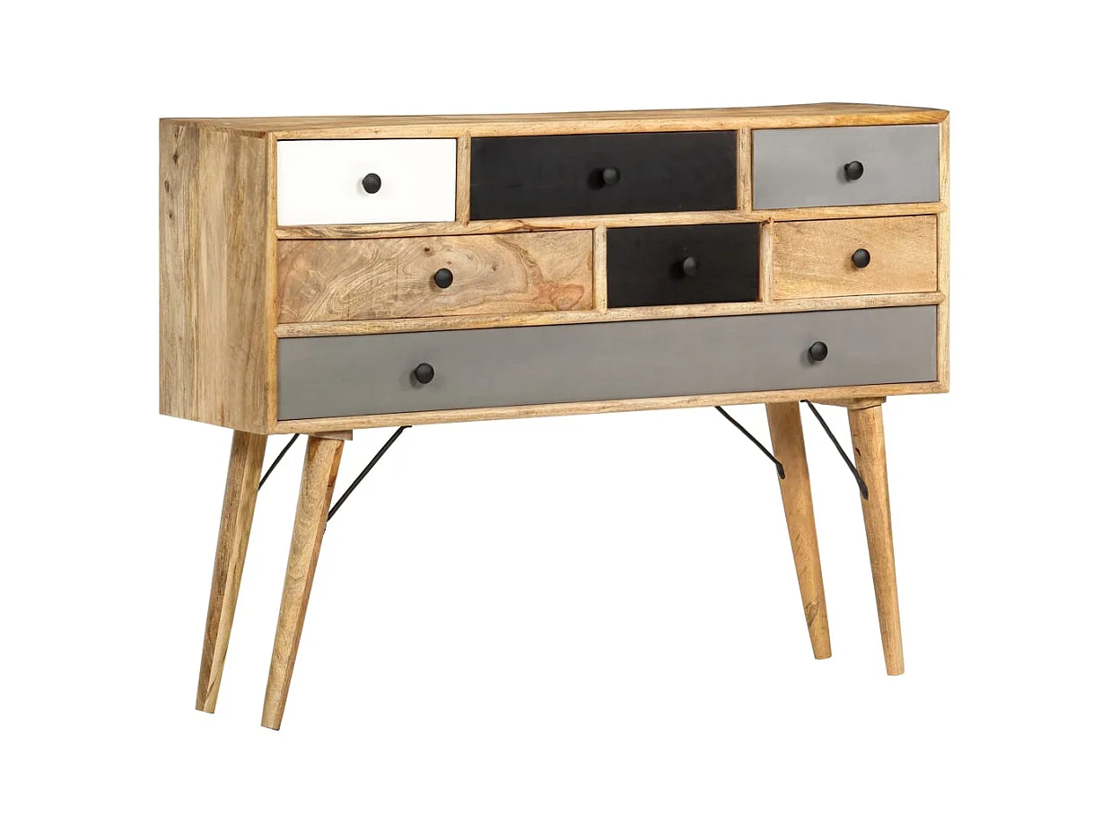 Credenza 110x30x82 cm in Legno Massello di Mango