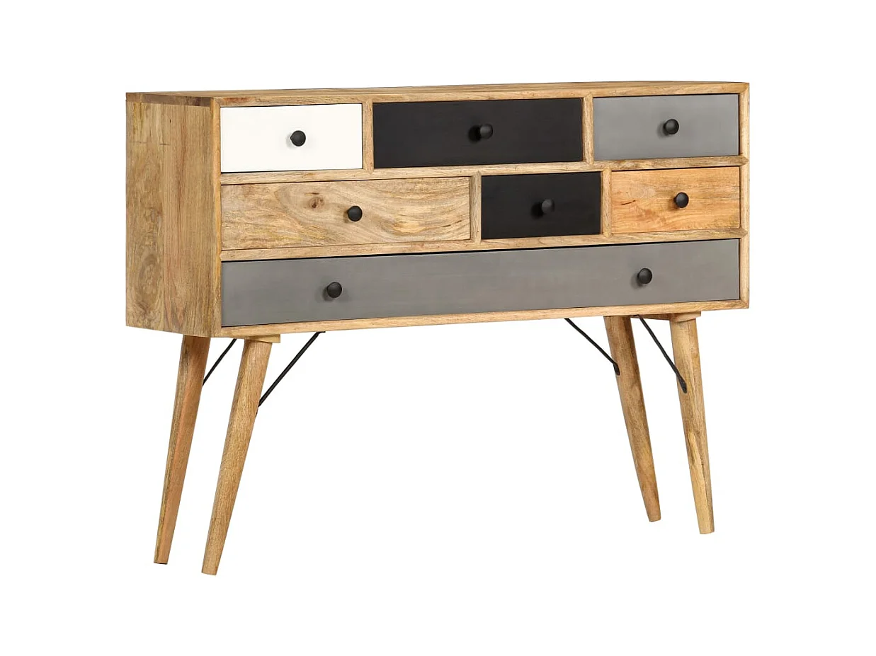 Credenza 110x30x82 cm in Legno Massello di Mango