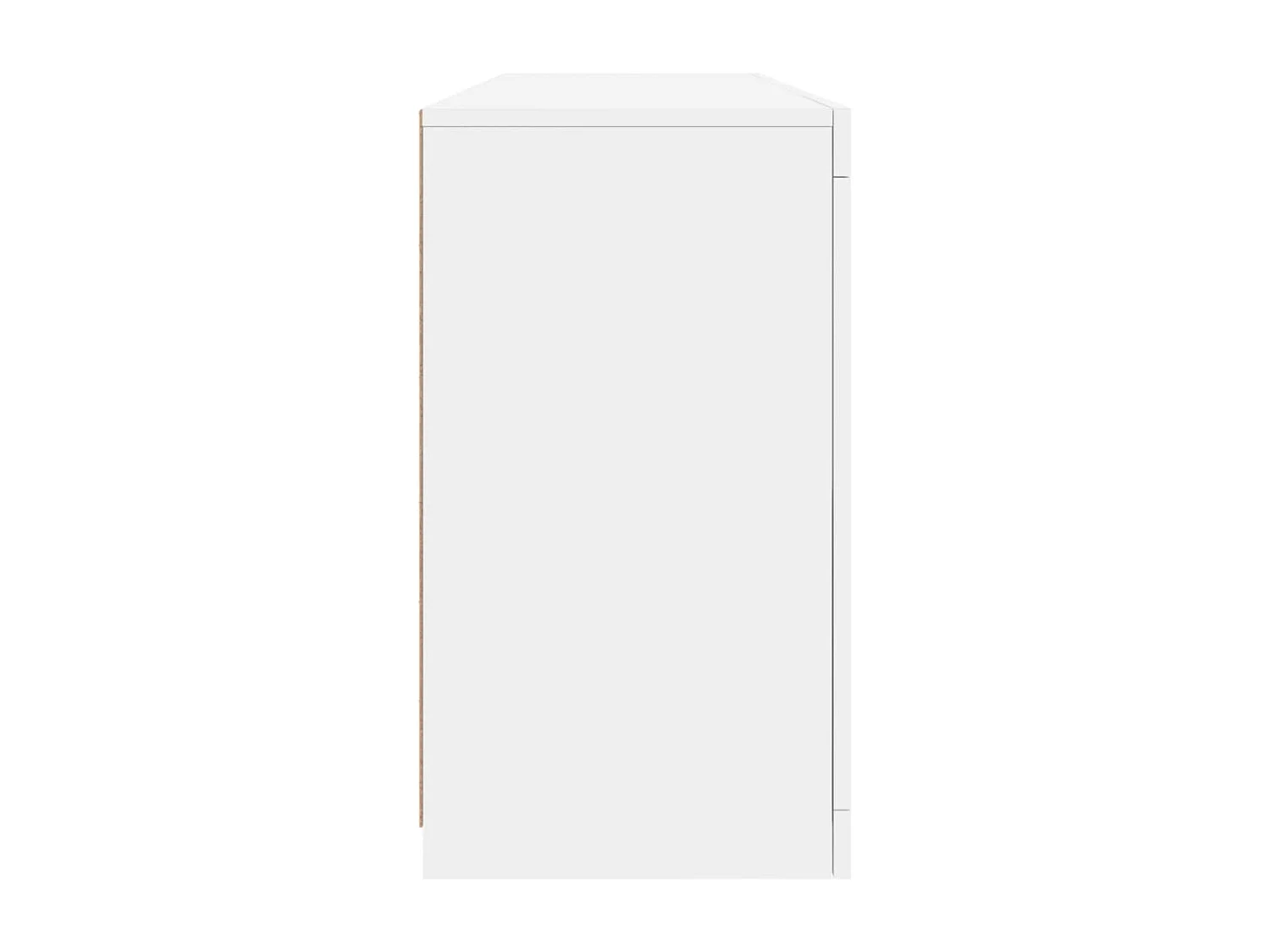 Buffet avec lumières LED blanc 163x37x67 cm