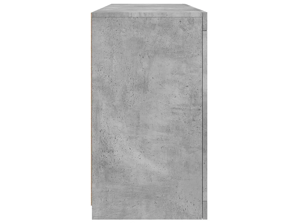 Sideboard mit LED-Leuchten Betongrau 142,5x37x67 cm