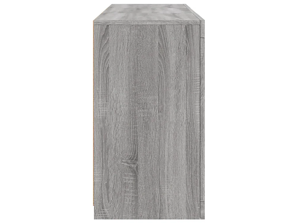 Dressoir met LED-verlichting 123x37x67 cm grijs sonoma eiken