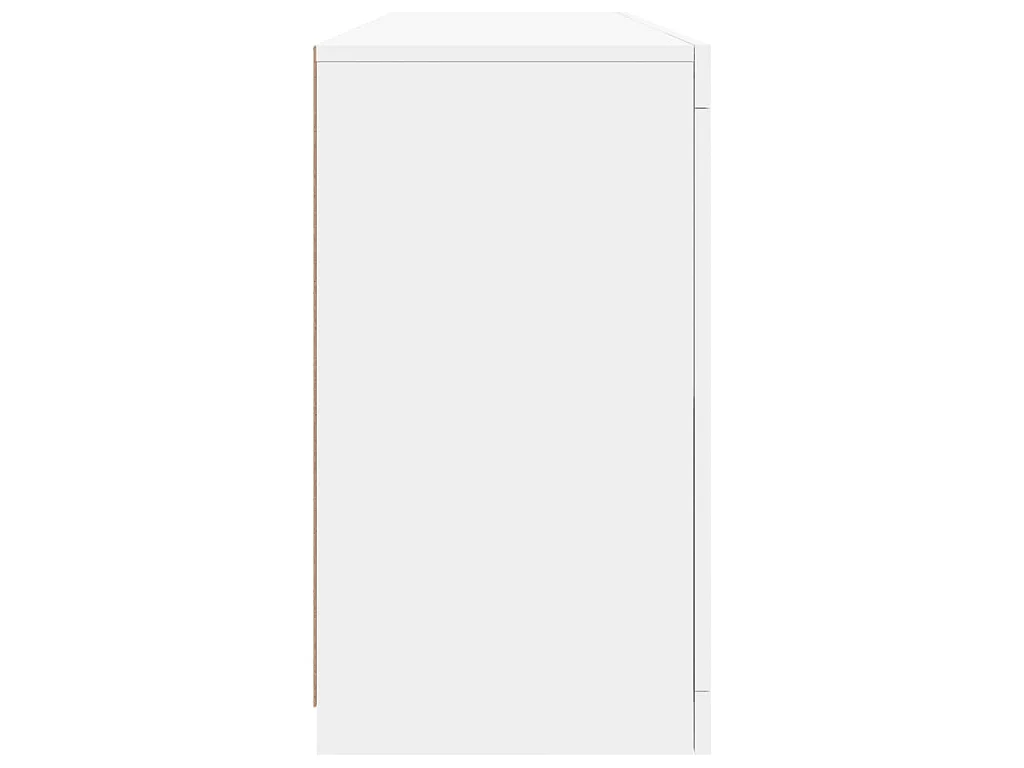 Buffet avec lumières LED blanc 163x37x67 cm