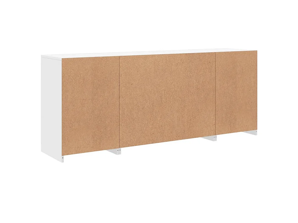 Buffet avec lumières LED blanc 163x37x67 cm