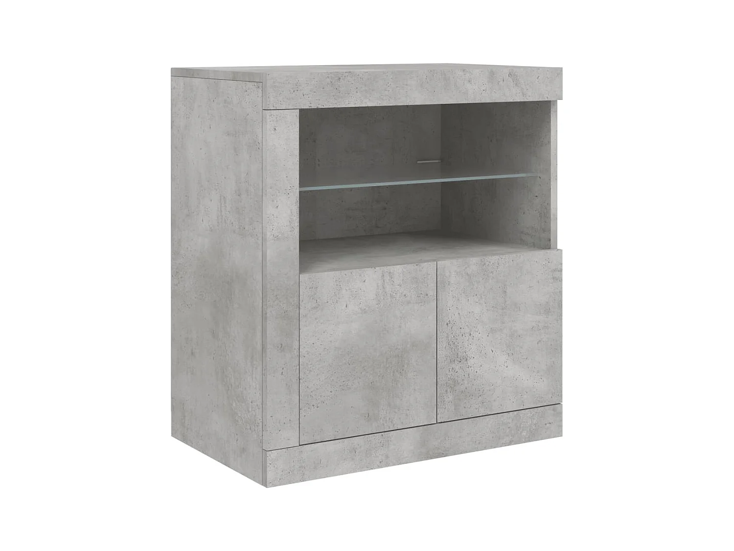 Buffet avec lumières LED gris béton 181,5x37x67 cm