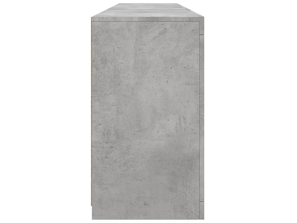 Buffet avec lumières LED gris béton 181,5x37x67 cm