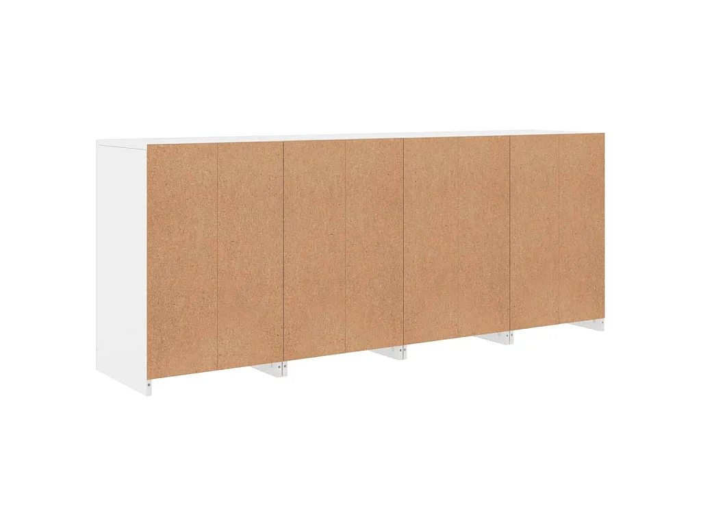 Dressoir met LED-verlichting 164x37x67 cm wit