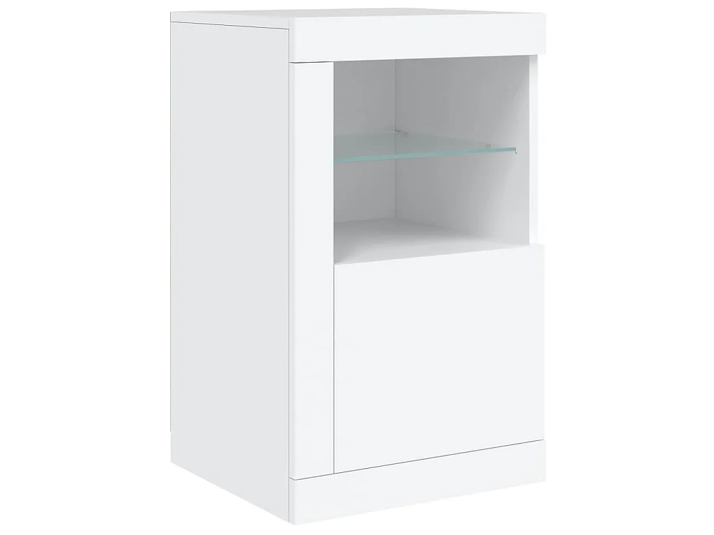 Dressoir met LED-verlichting 164x37x67 cm wit