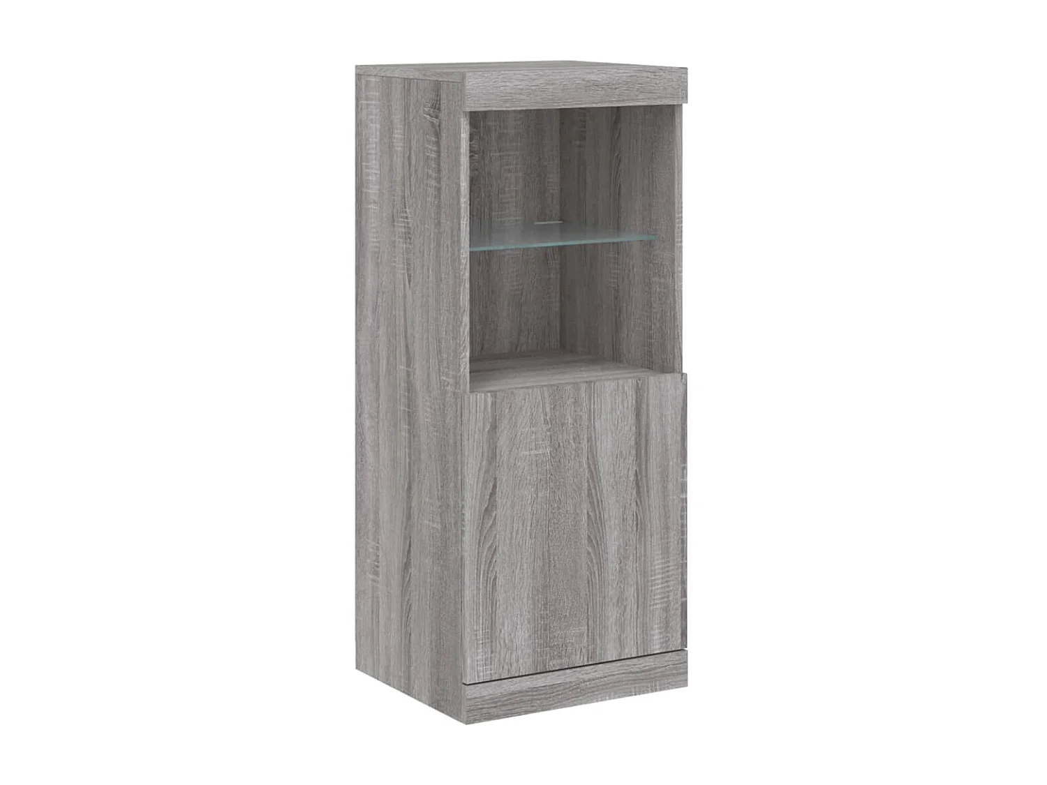 Dressoir met LED-verlichting 162x37x100 cm grijs sonoma eiken